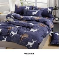 ราคา Zzsleepshop Zz ชุดผ้าปูครบเซ็ต 6feet โทนน้ำเงิน ลายกวาง (ขนาด 6 ฟุต) (10127647)