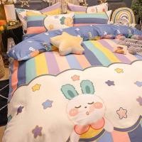 ราคา ร้านMETANGSHOP56 ชุดผ้าปูที่นอนพร้อมผ้านวมครบชุด6ชิ้น ได้ผ้านวมด้วย 6feet 6 ฟุต AQ4 (10455110)