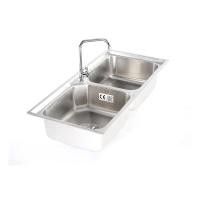 ราคา TECNOSTAR อ่างล้างจานแบบ รุ่น TNS 201000 SS แบบ 2 หลุม หลุมลึก 20 ซม. สแตนเลส (10685416)