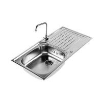 ราคา TECNOSTAR อ่างล้างจานแบบ 1 หลุม 1 รุ่น TNS HM 1050 SS ที่พักจาน 15 ซม. สแตนเลส (10685405)