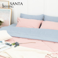 ราคา SANTA ผ้าปูที่นอน ผ้านวม 6feet 6 ฟุต ชุดผ้าปู+ผ้าห่ม สีชมพู (10819826)