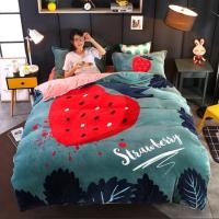 ราคา Cherry sheep ผ้าปูที่นอนขนแกะ สตอเบอรี่ 5 ฟุต ไม่เสริมไส้นวม Hillton (10915361)