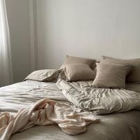 ราคา Solstice Home ชุดผ้าปูที่นอน / ปลอกผ้านวม / ปลอกหมอน ผ้าฝ้าย 100% Beige,3.5 ครบเซต (12097655)