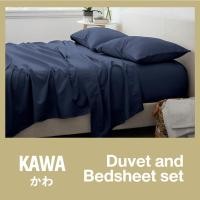 ราคา Kawa ชุดผ้าปูที่นอน+ผ้านวม premium super soft ผ้าปูที่นอน ชุดที่นอน ผ้าห่ม ผ้านวม สีขาว 3.5 ฟุต,ผ้านวมสีกรม (12131350)