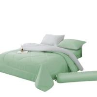 ราคา truffle ชุดเครื่องนอนพร้อมผ้านวม 5 ชิ้น ขนาด 6 ฟุต รุ่น sunko-09 สีเขียว-เทา (12153432)