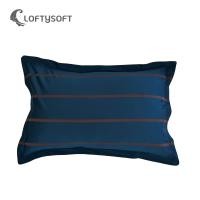 ราคา LOFTYSOFT ชุดผ้าปูที่นอน 6ฟุต KING, 5ฟุต QUEEN, 3.5ฟุต SINGLE Cotton Silk 550เส้นด้าย Charisma Collection ปลอกหมอน King Size Royal Blue (12302636)