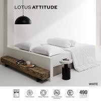 ราคา LOTUS ATTITUDE ชุดผ้าปู สัมผัสนุ่ม ดุจใยไหม ความละเอียด 490 เส้น รุ่น Basic 6 ฟุต(ไม่รวมผ้านวม) BASIC WHITE (12352588)