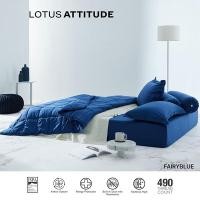 ราคา LOTUS ATTITUDE ชุดผ้าปู สัมผัสนุ่ม ดุจใยไหม ความละเอียด 490 เส้น รุ่น Basic 6 ฟุต(ไม่รวมผ้านวม) FAIRY BLUE (12352618)
