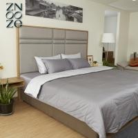 ราคา Znooze ชุดผ้าปูที่นอน+ปลอกผ้านวม Znooze 100% Egyptian Cotton 500 เส้น Anti-bacterial สีเทาเงิน (ผ้าปูเทา) 5 ฟุต (12374909)