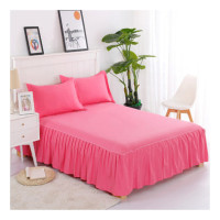 ราคา DDbedroom ผ้าปูที่นอน 5 ฟุต 6 ฟุต มีชายระบาย+ปลอกหมอน 2 ใบ ผ้าฝ้าย 100% เนื้อหนานุ่ม สีเรียบหลายสี BSP-02 6 ฟุต (12432780)