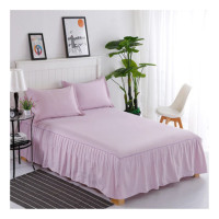 ราคา DDbedroom ผ้าปูที่นอน 5 ฟุต 6 ฟุต มีชายระบาย+ปลอกหมอน 2 ใบ ผ้าฝ้าย 100% เนื้อหนานุ่ม สีเรียบหลายสี 6 ฟุต BSP-03 (12432782)