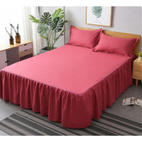 ราคา DDbedroom ผ้าปูที่นอน 5 ฟุต 6 ฟุต มีชายระบาย+ปลอกหมอน 2 ใบ ผ้าฝ้าย 100% เนื้อหนานุ่ม สีเรียบหลายสี 5 ฟุต BSP-13 (12432797)