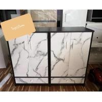 ราคา Hawa 90 Furniture ตู้เสื้อผ้าเด็ก รุ่นตู้นเสื้อคุณหนู 2บาน 2ลิ้นชัก 43*60*96 #3 ดำ-ประตูหินอ่อน (10753555)