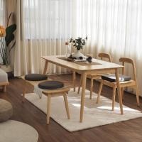 ราคา BAAN FURNITURE ชุดโต๊ะไม้ยางพารา รุ่นโบรีส เซต สีธรรมชาติ ชุดขนาด 80x150x75 ซม. (12070850)