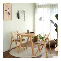 ราคา BAAN FURNITURE ชุดโต๊ะเก้าอี้พับแบบมีพนักพิง รุ่นกันเนอร์สเวนแชร์เชต ชุดขนาด 75x75x75 ซม. สีไม้ยางพาราธรรมชาติ (12172206)