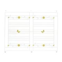 ราคา ชุดเหล็กดัด หน้าต่าง 130 x 125 ซม. ลายผีเสื้อใบไม้ |ZWF| สีขาว (10543759)