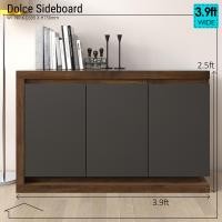 ราคา Tomato Home ตู้มินิมอล Dolce sideboard | ตู้เก็บของ ตู้เอนกประสงค์ ตู้เสื้อผ้า ตู้เตี้ย Chic สวยหรูเรียบง่าย แข็งแรง ค TH-SB-D01-วอลนัท (10826395)