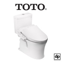 Toto สุขภัณฑ์สองชิ้น 3/4.8 ลิตร พร้อมฝาอัตโนมัติ รุ่น CST230UW1
