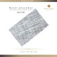 ราคา Dining Vaisselle - แผ่นรองจาน Hater Placemet PVC หรูหรา คุณภาพใช้งานดีเยี่ยม เงิน (10767787)