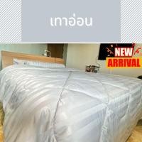 ราคา Kiss bedding ชุด ผ้าปูที่นอนใหญ่ +นวม ครบเซต มีขนาด 6.5 / 7 / 8 ฟุต ลายริ้วทอ งานพรีเมียม เกรดโรงแรม 15) เทาเงิน,ชุดผ้าปู+นวม 7 ฟุต (12604006)