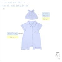 ราคา Iflin Baby - ชุดไปเที่ยว เด็กผู้ชาย ขาสั้นแขนสั้น ปกเชิ้ต - Romper for Boy - มี 2 ไซส์ (0-3M, 3-6M) 0-3 months ผ้ายืดModal-สีฟ้า (12643749)