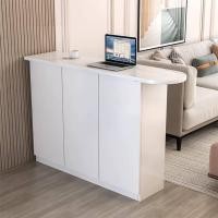 ราคา MOLESUN โต๊ะบาร์ไม้ สไตล์โมเดิร์น โต๊ะกาแฟ ตกแต่งร้าน คาเฟ่ได้ 120*40*100cm สีขาวล้วน (12645779)
