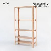 ราคา HOOG | Kanjana Shelves : ชั้นวางของกาญจนา Natural D (ชั้นวางไม้ 80x30cm 5ชั้น) (10146697)