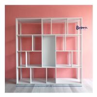 ราคา brown Brown l ชั้นวางของ ชั้นกั้นห้องกว้าง สีขาว ขนาด 150x30x150 ซม. มินิมอล (10235466)