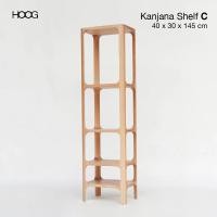 ราคา HOOG | Kanjana Shelves : ชั้นวางของกาญจนา Charcoal C (ชั้นวางไม้ 40x30cm 5ชั้น) (12156882)