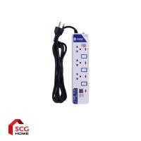 ราคา TOSHINO รางปลั๊ก รุ่น ET-913USB รางปลั๊ก 3 ช่อง+2 USB สายยาว 3 ม.(10A/2300W) (สีขาว) (12641743)