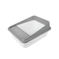 ราคา WORLD OF PET AFP กระบะทรายแมวหลังสูง ขนาดใหญ่ High Back Cat Litter Box Large - Grey Grey & White (12641233)