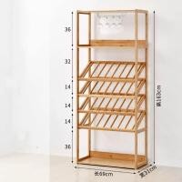 ราคา Loadingofficial-ชั้นวางขวดไวน์ พร้อมชั้นวางของและที่แขวนแก้ว 7 ชั้น สีไม้อ่อน (12650058)