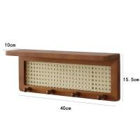 ราคา Loadingofficial-ชั้นวางของติดผนังมีตะขอสำหรับแขวนกุญแจ ไม้เข้ม แบบที่ 1 (12649420)