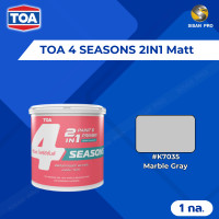 ราคา TOA 4 SEASONS 2IN1 Matt ทีโอเอ โฟร์ซีซั่นส์ ทูอินวัน สีทับหน้า รวมรองพื้น ภายนอก และภายใน ชนิดด้าน ขนาด 1 ก.ล. #K7035 (12649868)