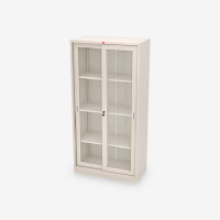 ราคา LUCKYWORLD ตู้บานเลื่อนกระจกสูง KSG-914 สีครีม (12650680)