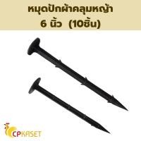 ราคา CP KASET ผ้าคลุมหญ้า ผ้าคลุมดิน พลาสติกคลุมหญ้า พลาสติกคลุมดิน แบ่งขายเป็นเมตร - 1 หมุดปักดิน 6"(10ตัว) (10780930)