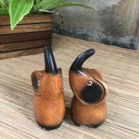 ราคา Naijanshop ช้างไม้ ช้างการ์ตูน ช้างงวงชู ขนาด 3 นิ้ว (ขายเป็นคู่) ตุ๊กตาช้าง ช้างมงคล normal (12565353)