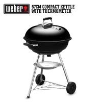ราคา WEBER เตาถ่านบาร์บีคิว 57cm Compact Kettle Charcoal Grill With Thermometer Black (10905071)