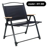 ราคา Camping Chair เก้าอี้สนามพับได้ เก้าอี้แคมป์ปิ้ง เก้าอี้ปิคนิค เก้าอี้พกพา เก้าอี้สนามพกพา เก้าอี้แคมป์ รุ่น S11 S11 สีดำล้วน (M) (12206814)