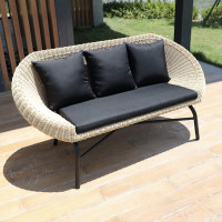 ราคา Chann - โซฟากลางแจ้ง โครงอลูมิเนียม สานหวายเทียมPEกันน้ำ รุ่น WK003 3ที่นั่ง (12476983)