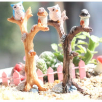 ราคา Living24 นกฮูกเกาะต้นไม้ นกฮูกญี่ปุ่นตุ๊กตาแต่งสวน รูปนกฮูก เรซิ่น สำหรับตกแต่งสวน/งาน DIY/ ตกแต่งประดับ คละBFWM852 (12424272)