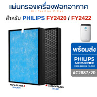 ราคา Philips แผ่นกรอง เครื่องฟอกอากาศ AC2887/20 AC3829 ไส้กรอง FY2420 FY2422 ฝุ่น กลิ่น เชื้อโรค (10708261)