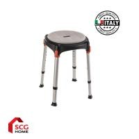 ราคา KING เก้าอี้อาบน้ำ ทรงกลมแบบหมุนได้ ปรับความสูง สีดำ (12543440)