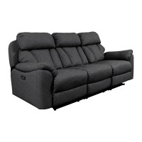 ราคา Future Living โซฟาปรับนอน แบบปรับมือ 3 ที่นั่ง รุ่น Emperor เทาเข้ม ผ้าลินิน (12505540)