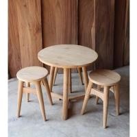 ราคา Prom ชุดโต๊ะไม้ร้านกาแฟกลม 4 ชิ้น. โต๊ะ 1 + เก้าอี้ 3 (12642553)