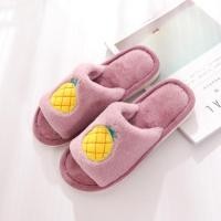 ราคา SIMPLE HOME รองเท้าใส่ในบ้าน สลิปเปอร์ แตะลายผลไม้ ขนนุ่ม ใส่สบาย M 38-39 PP ม่วงสับปะรด (12659596)