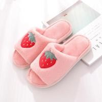 ราคา SIMPLE HOME รองเท้าใส่ในบ้าน สลิปเปอร์ แตะลายผลไม้ ขนนุ่ม ใส่สบาย PK ชมพูสตอเบอรี M 38-39 (12659597)
