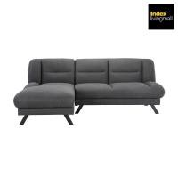 ราคา INDEX LIVING MALLโซฟาผ้า L-SHAPE ด้านขวา รุ่น โอวาซ สีเทาเข้ม (10199268)