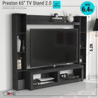 ราคา Tomato Home ชุดชั้นวางทีวี Presley 65TV 2.0 กว้าง195.5ซม ชั้นวางทีวี ตู้วางทีวี | วางทีวี 65นิ้วได้(ใหญ่สุด) คุ้มค่ามาก TVP65-202เทาเข้มโอ๊ค (10920192)
