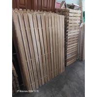 ราคา Nobpha9 รั้วสนาม รั้วกั้นบ้าน สูง140cmยาว100cmกั้นประตู ไม้สักแท้ รั้วอย่างเดียว (12664514)